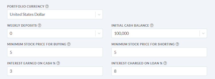 Portfolio Settings