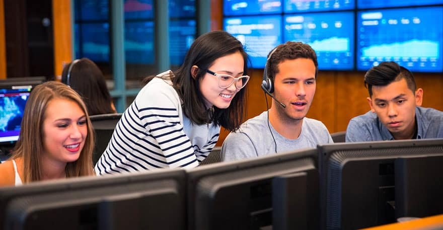 LCD screens with real-time finance news